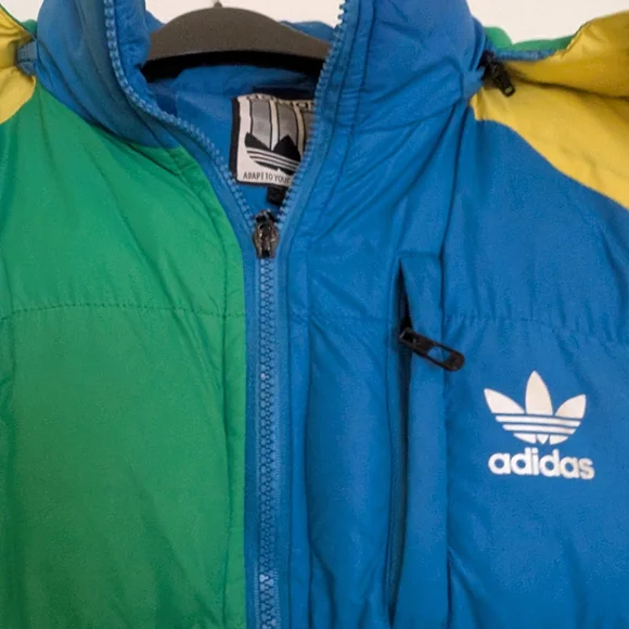 Vintage Adidas Colorblock Puffer Jacket Large - Picture 7 of 16